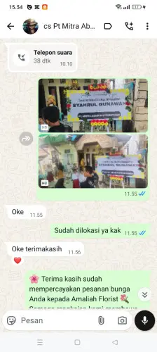 Testimonial Papan Bunga liunggunung